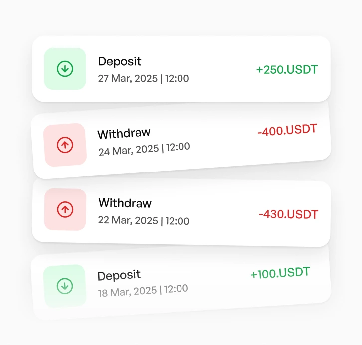 Deposit and Withdraw